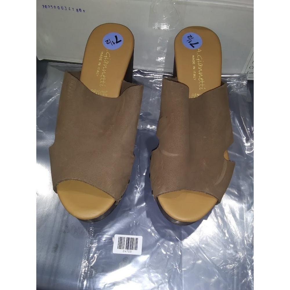 Women's A. Gianetti Brown Heeled Shoes - Genuine Leather